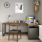 Industrial Solid Wood Writing Desk L-Shape Trestle Base Office Desk