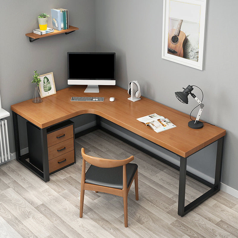 Scrivania in legno massiccio in stile industriale management a forma di cavo a forma di ufficio scrivania