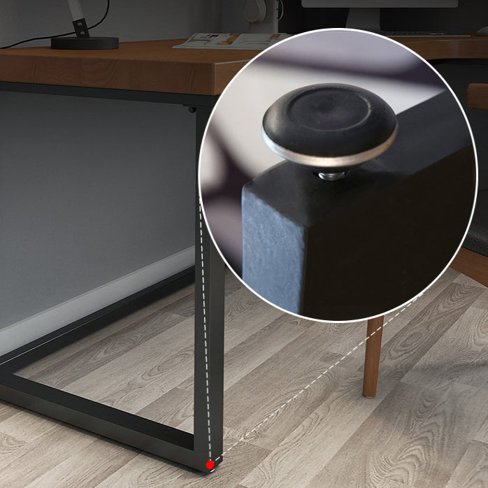 Scrivania in legno massiccio in stile industriale management a forma di cavo a forma di ufficio scrivania