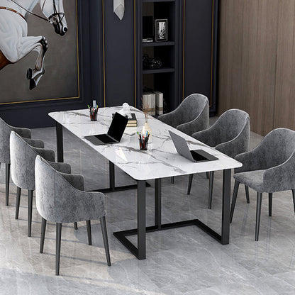 Table de réunion rectangulaire du bureau à domicile simplicité