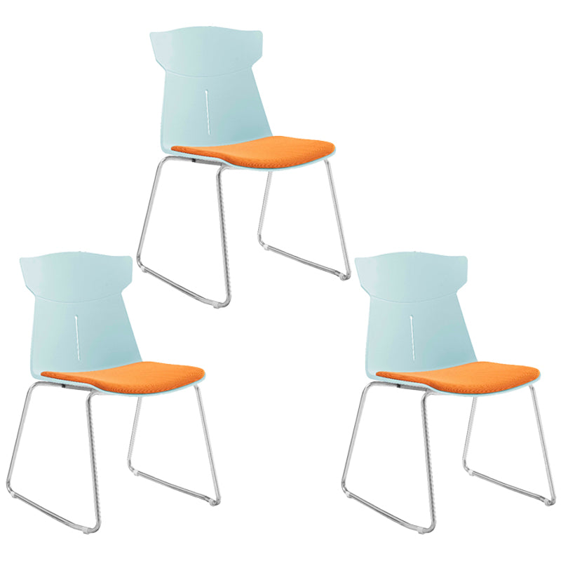 Plastikmitte des Back-Back-Konferenzstuhls zeitgenössischer Baumwollkissenstuhl