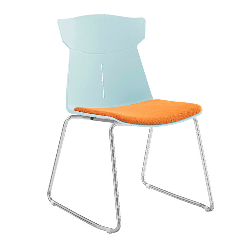 Sedia conferenza a metà schiena in plastica sedia a cuscino di cotone contemporaneo