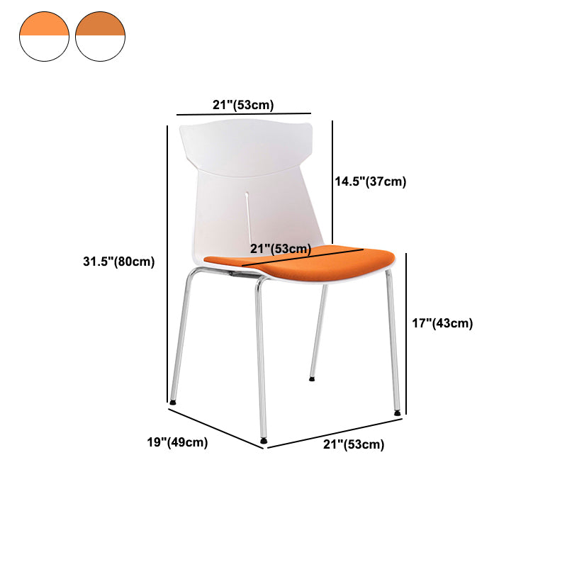 Plastic mid-back conferentie stoel hedendaagse katoenen kussenstoel