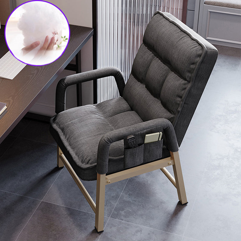 Working Chair with Padded Arms Modern Style Home Office Chair Gray Without Footrest Clearhalo 'furn' 'furn_office_chair' 'Furniture' 'Office Chairs' 'Office Furniture' 'office_chair' 5335923