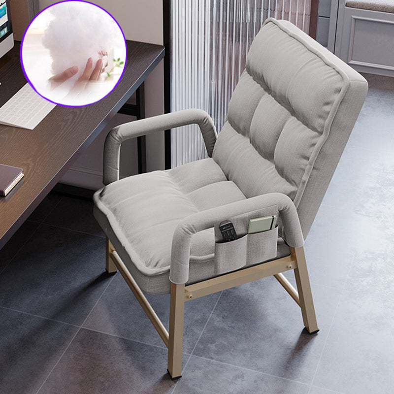 Working Chair with Padded Arms Modern Style Home Office Chair Beige Without Footrest Clearhalo 'furn' 'furn_office_chair' 'Furniture' 'Office Chairs' 'Office Furniture' 'office_chair' 5335926