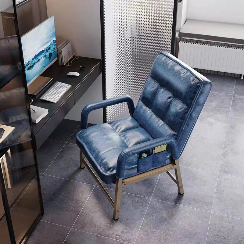 Working Chair with Padded Arms Modern Style Home Office Chair Blue Without Footrest Clearhalo 'furn' 'furn_office_chair' 'Furniture' 'Office Chairs' 'Office Furniture' 'office_chair' 5335930