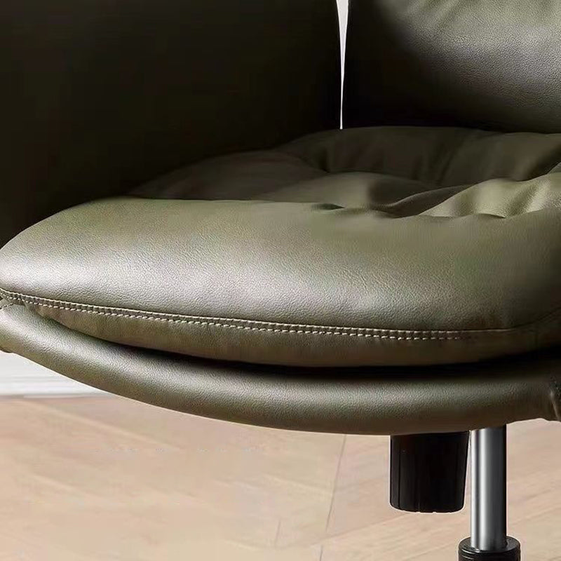 Moderne bureaustoel Zwart Nylon Frame Swivel Computer Desk stoel met gewatteerde armen