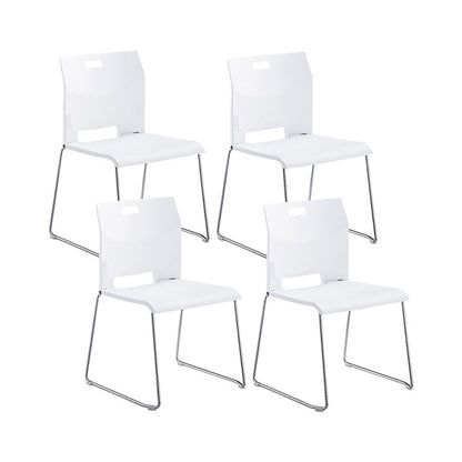 Sedia conferenza lombare senza braccio sedia a cornice in acciaio contemporaneo