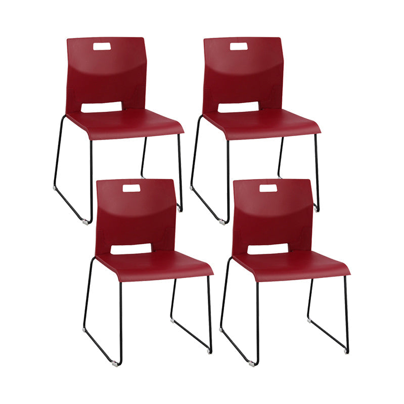 Sedia conferenza lombare senza braccio sedia a cornice in acciaio contemporaneo