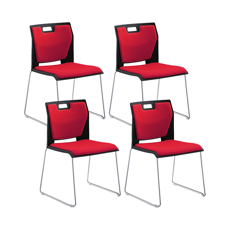 Sedia conferenza lombare senza braccio sedia a cornice in acciaio contemporaneo