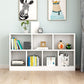Wood Bookshelf White Contemporary Style Bookcase for Home Office