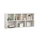 Wood Bookshelf White Contemporary Style Bookcase for Home Office