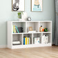 Wood Bookshelf White Contemporary Style Bookcase for Home Office