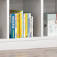 Wood Bookshelf White Contemporary Style Bookcase for Home Office
