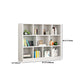 Wood Bookshelf White Contemporary Style Bookcase for Home Office