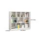 Wood Bookshelf White Contemporary Style Bookcase for Home Office