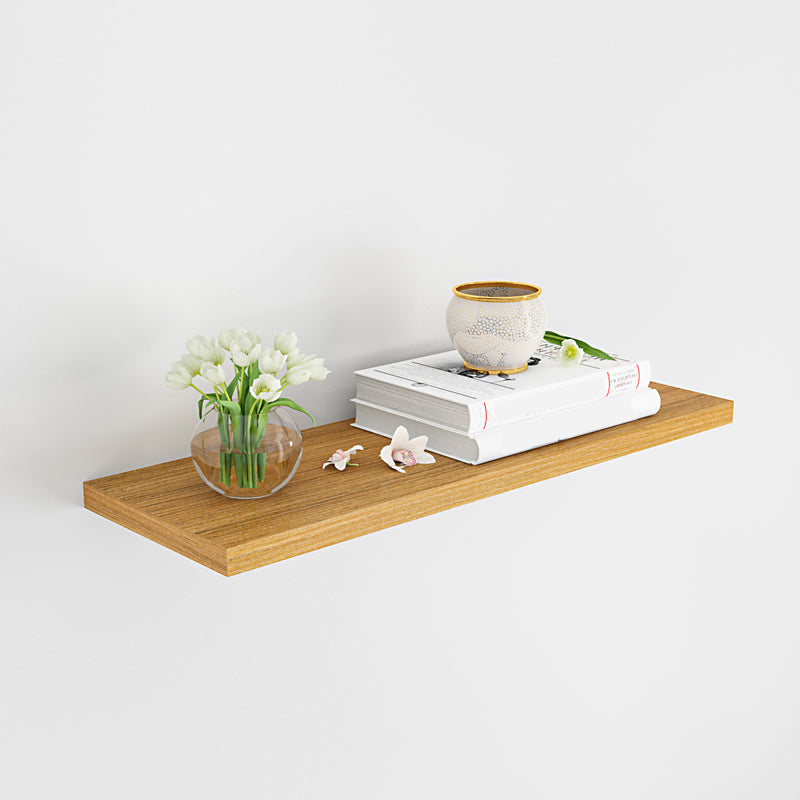 Contemporary Wood Bookshelf Closed Back Wall Mounted Bookcase for Office 23.6"L x 7.9"W x 0.8"H Orange Clearhalo 'Bookcases' 'furn' 'furn_bookcases' 'Furniture' 'Office Furniture' 5336213