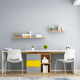 Contemporary Wood Bookshelf Closed Back Wall Mounted Bookcase for Office Clearhalo 'Bookcases' 'furn' 'furn_bookcases' 'Furniture' 'Office Furniture' 5336216