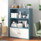 Modern Home Wood Bookcase 24"W Standard Book Shelf With Doors