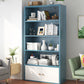 Modern Home Wood Bookcase 24"W Standard Book Shelf With Doors