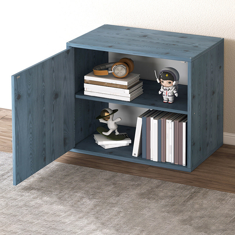 Contemporary Engineer Wood Bookshelf Open Back Bookcase,13.8"L x 9.4"W x 13.8"H