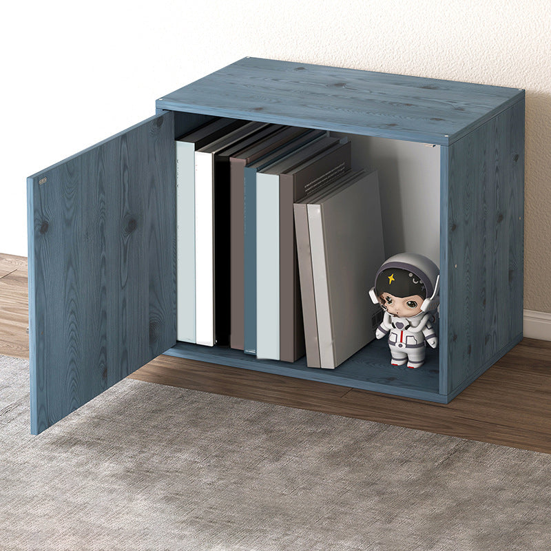 Contemporary Engineer Wood Bookshelf Open Back Bookcase,13.8"L x 9.4"W x 13.8"H