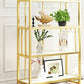Modern Style Bookcase Metal Open Back Etagere Bookshelf for Home Office