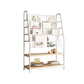 Modern Style Bookcase Metal Open Back Ladder Bookshelf for Home Office