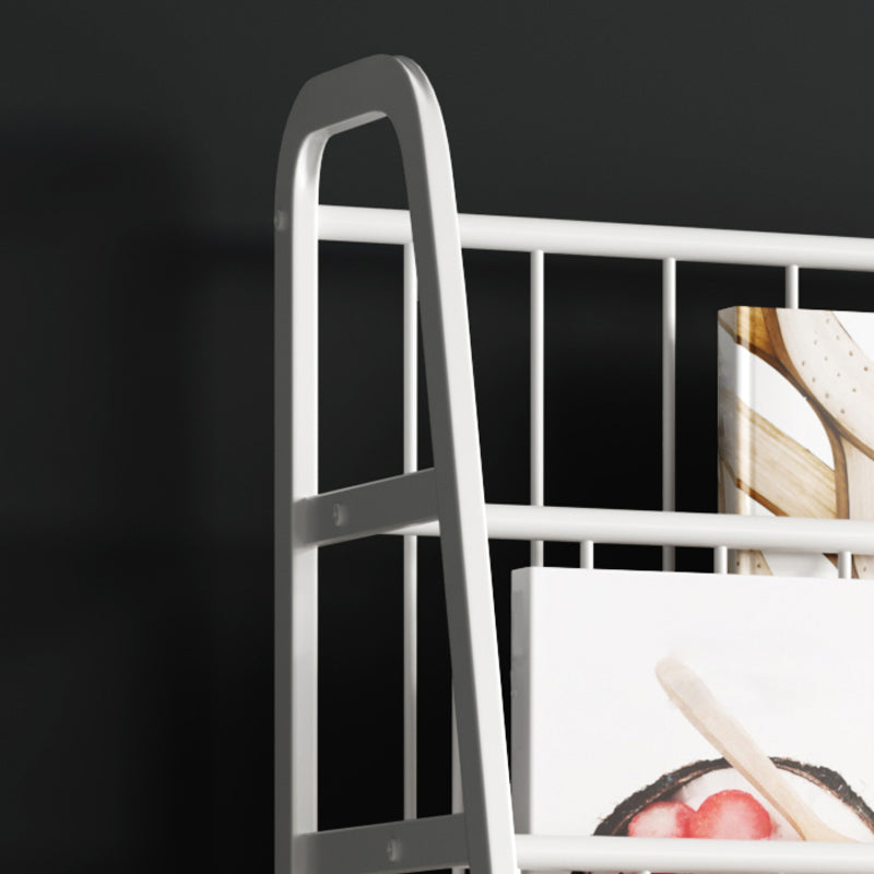 Modern Style Bookcase Metal Open Back Ladder Bookshelf for Home Office