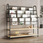 Modern Style Bookcase Metal Open Back Ladder Bookshelf for Home Office