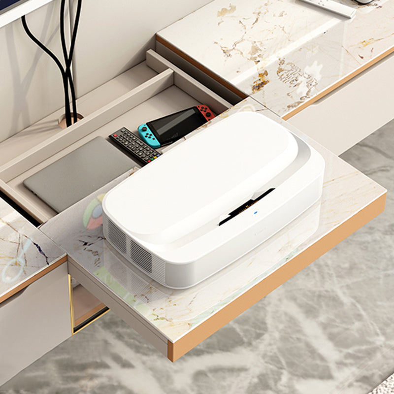 Glam Style Stone TV Stand Enclosed Storage Cable Management TV Console Clearhalo 'furn' 'furn_tv_stands_entertainment_centers' 'Furniture' 'Living Room Furniture' 'TV Stands & Entertainment Centers' 'TV Stands & Media Storage Furniture' 'tv_stands_entertainment_centers' 5336798