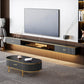 2 Drawers Glam Style TV Stand Stone Wall-mounted TV Cabinet with Door Clearhalo 'furn' 'furn_tv_stands_entertainment_centers' 'Furniture' 'Living Room Furniture' 'TV Stands & Entertainment Centers' 'TV Stands & Media Storage Furniture' 'tv_stands_entertainment_centers' 5336845