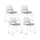Plastik Low Back Conference Stuhl Moderner Stahlrahmen Armless Chair