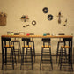 Industriale 1/4/5/9 pezzi tavolo da bar set rettangolo tavolino in legno con sgabelli alti