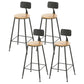Industriale 1/4/5/9 pezzi tavolo da bar set rettangolo tavolino in legno con sgabelli alti