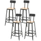 Industriale 1/4/5/9 pezzi tavolo da bar set rettangolo tavolino in legno con sgabelli alti