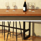Rechteckiger Bar-Esstisch aus Holz. Moderner Bartisch mit Bockgestell in Schwarz