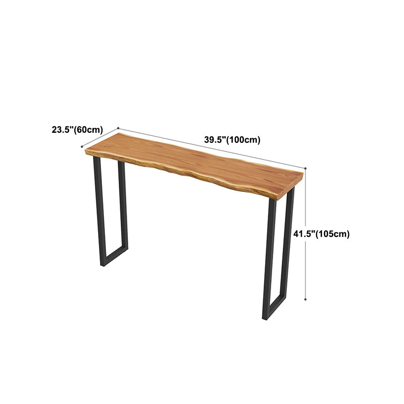 Tavolo da pranzo a barre rettangolare tavolo da bar contemporaneo con base di slitta in metallo