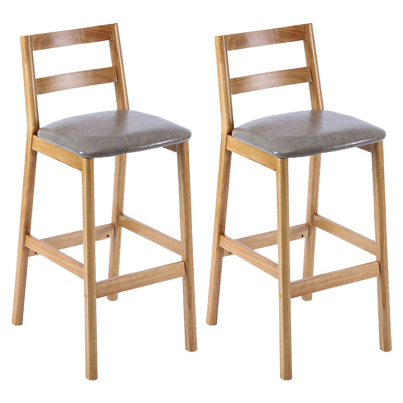 Café Simple Solid Wood Barstool taburete de bar con respaldo con respaldo