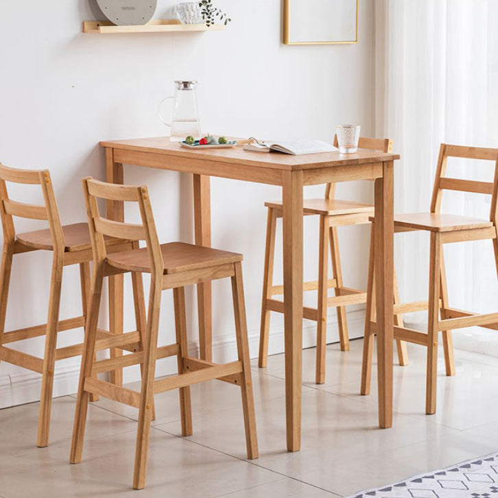 Café Simple Solid Wood Barstool taburete de bar con respaldo con respaldo
