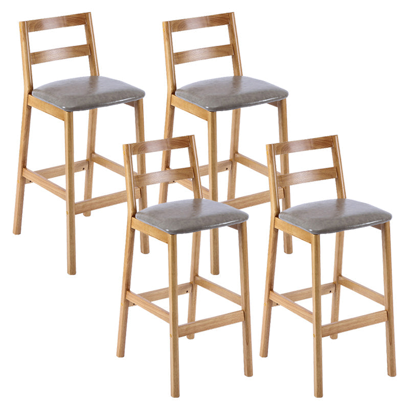 Café Simple Solid Wood Barstool taburete de bar con respaldo con respaldo