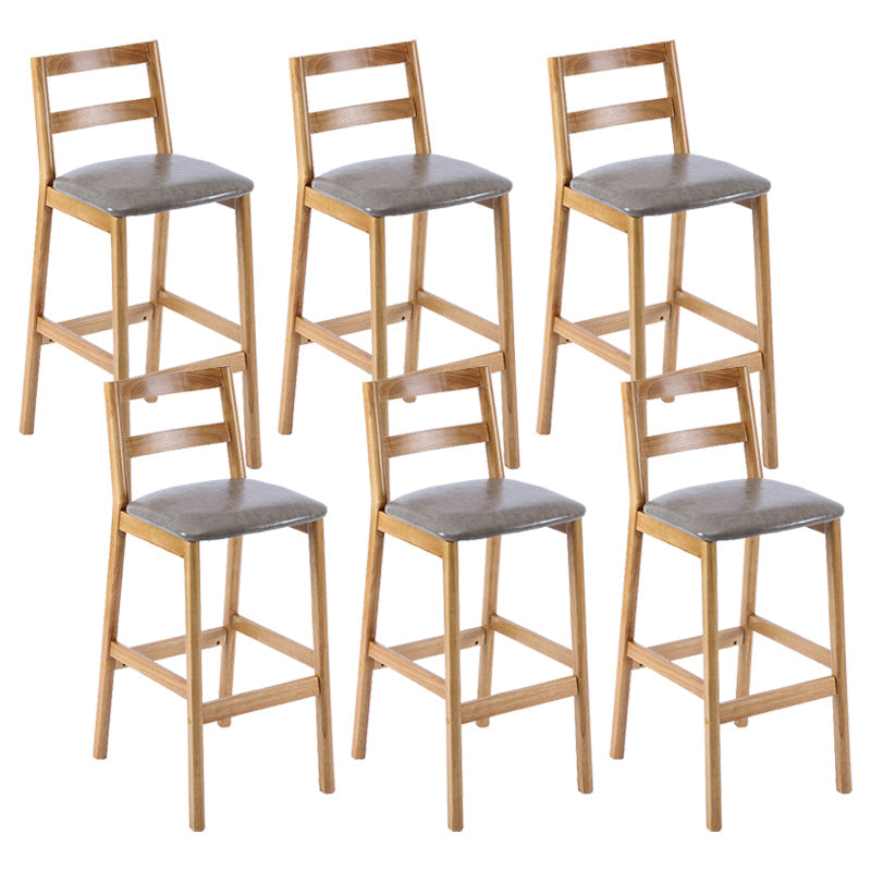 Café Simple Solid Wood Barstool taburete de bar con respaldo con respaldo