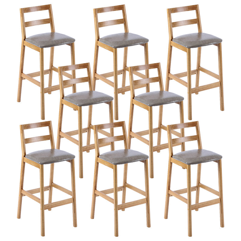 Café Simple Solid Wood Barstool taburete de bar con respaldo con respaldo