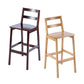 Café Simple Solid Wood Barstool taburete de bar con respaldo con respaldo