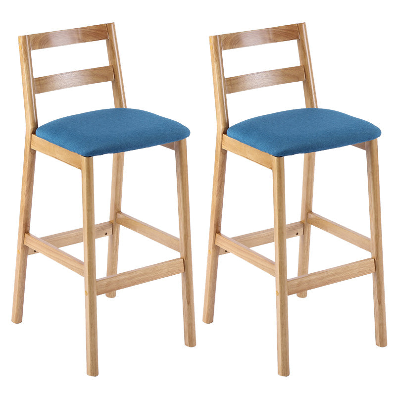 Café Simple Solid Wood Barstool taburete de bar con respaldo con respaldo