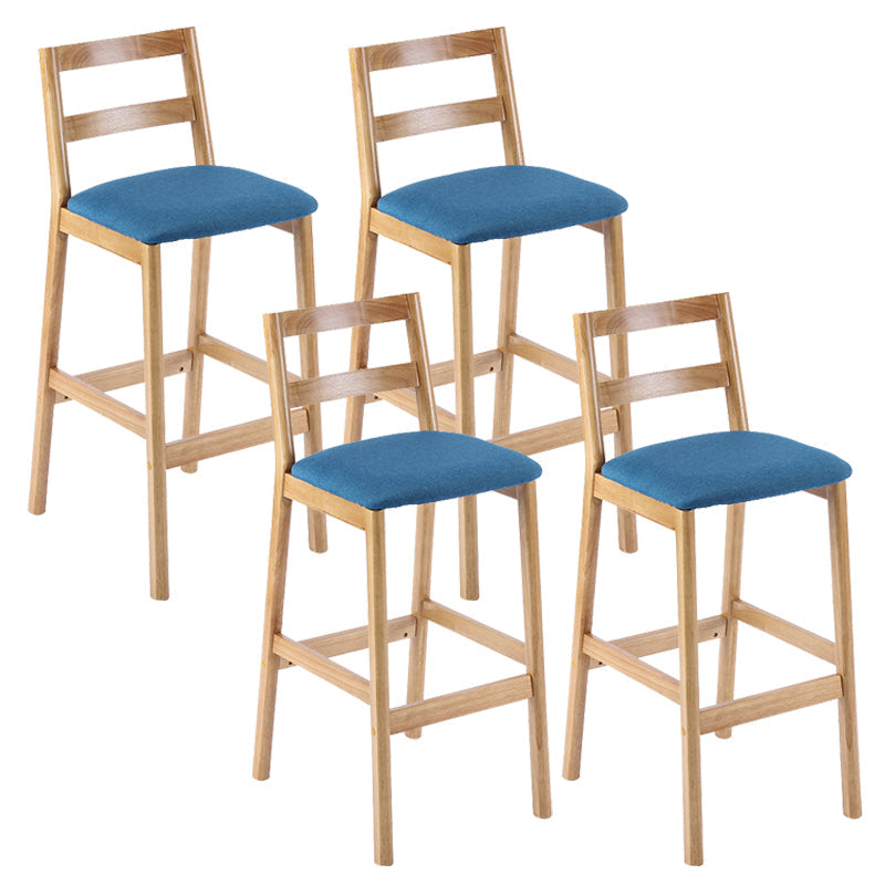 Café Simple Solid Wood Barstool taburete de bar con respaldo con respaldo