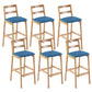 Café Simple Solid Wood Barstool taburete de bar con respaldo con respaldo
