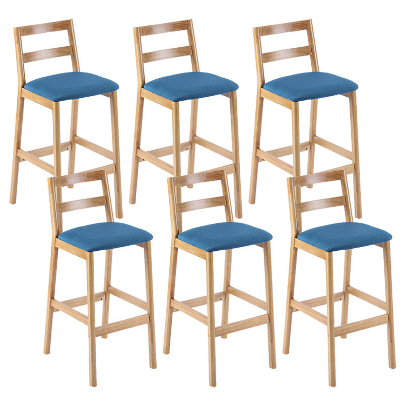Café Simple Solid Wood Barstool taburete de bar con respaldo con respaldo