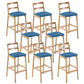 Café Simple Solid Wood Barstool taburete de bar con respaldo con respaldo