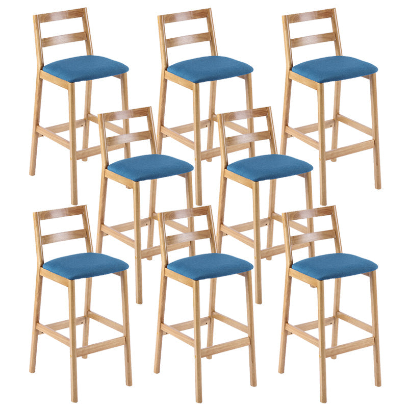 Café Simple Solid Wood Barstool taburete de bar con respaldo con respaldo